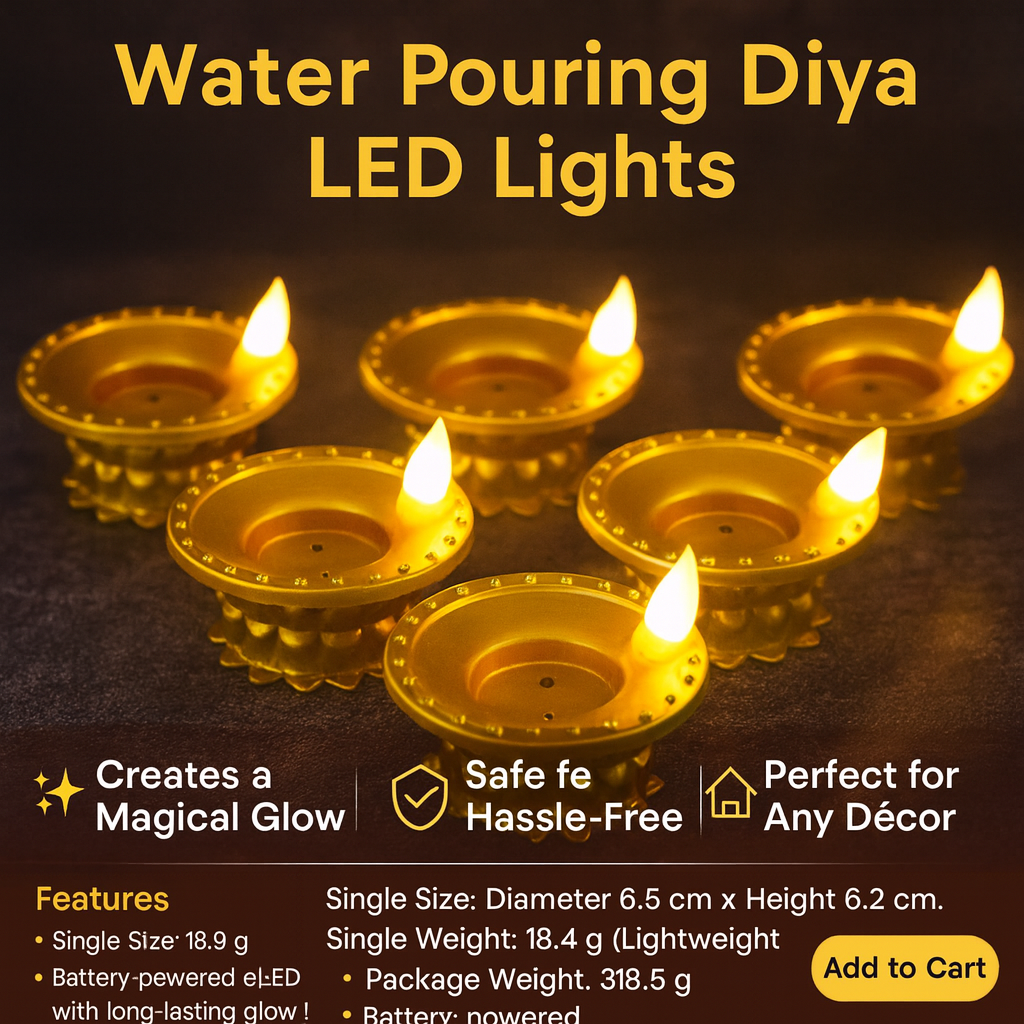 Water Pouring  Diya Led Light