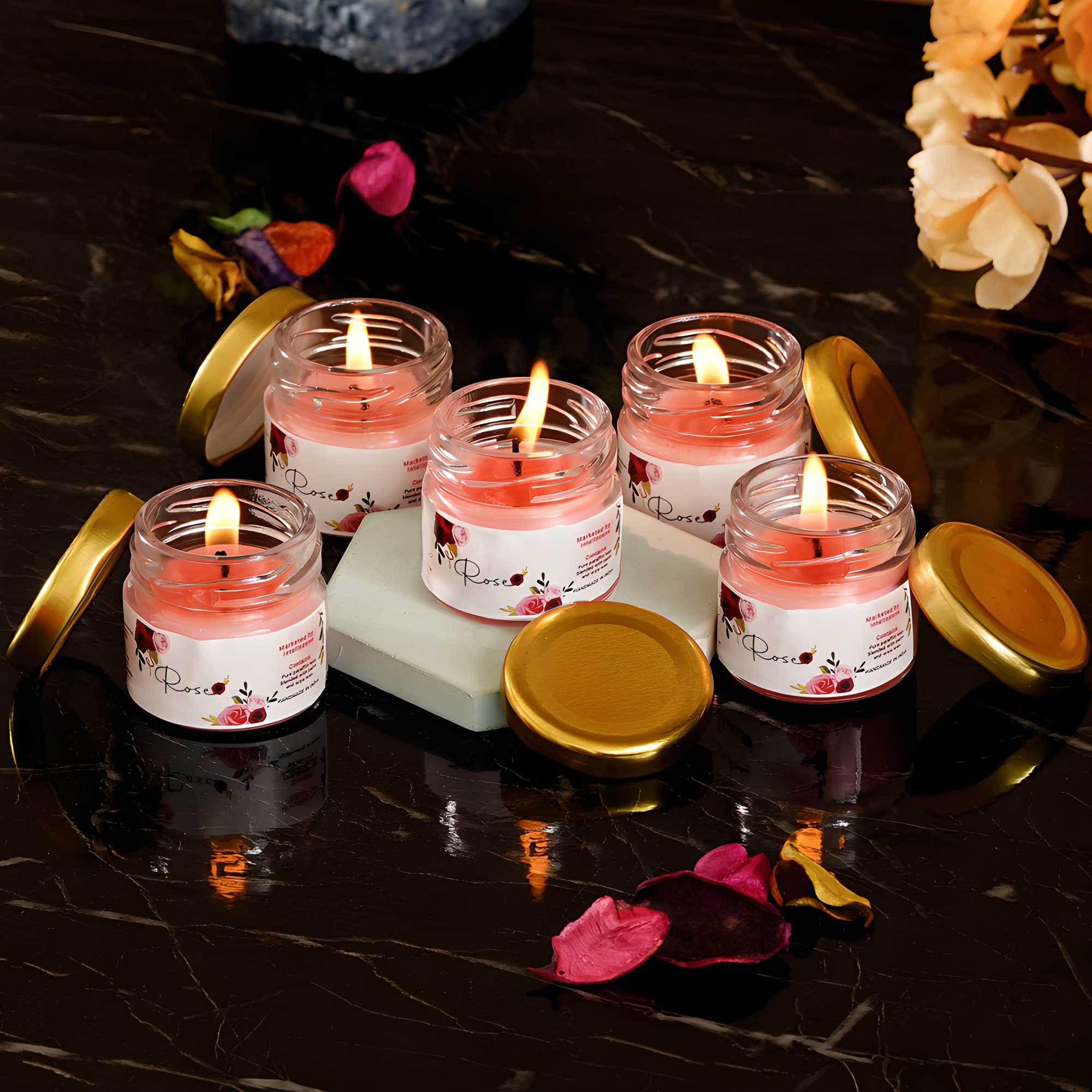 Rose Scented Minijar Candle