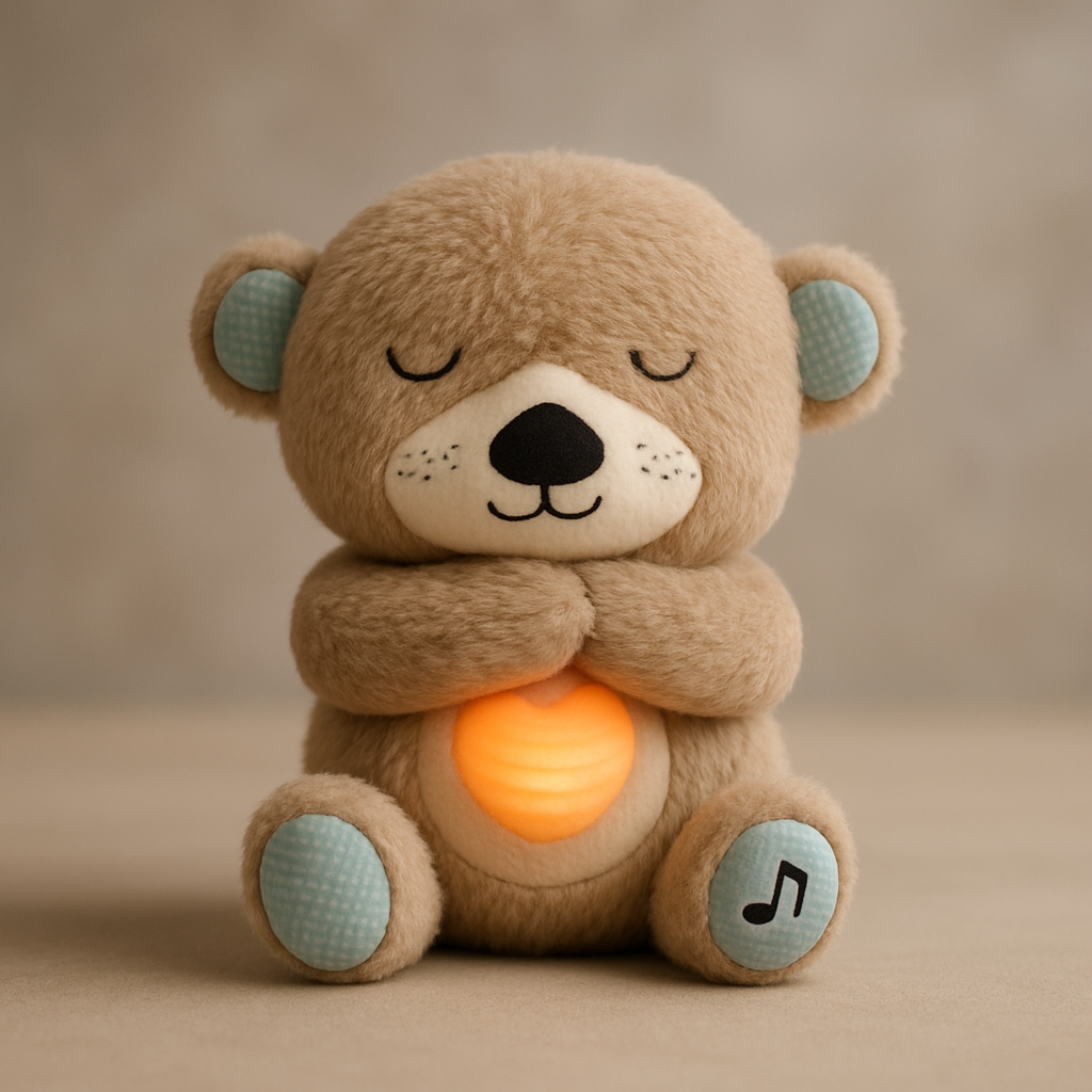 Breathing Teddy Bear with Soothing Music, Comfort Plush