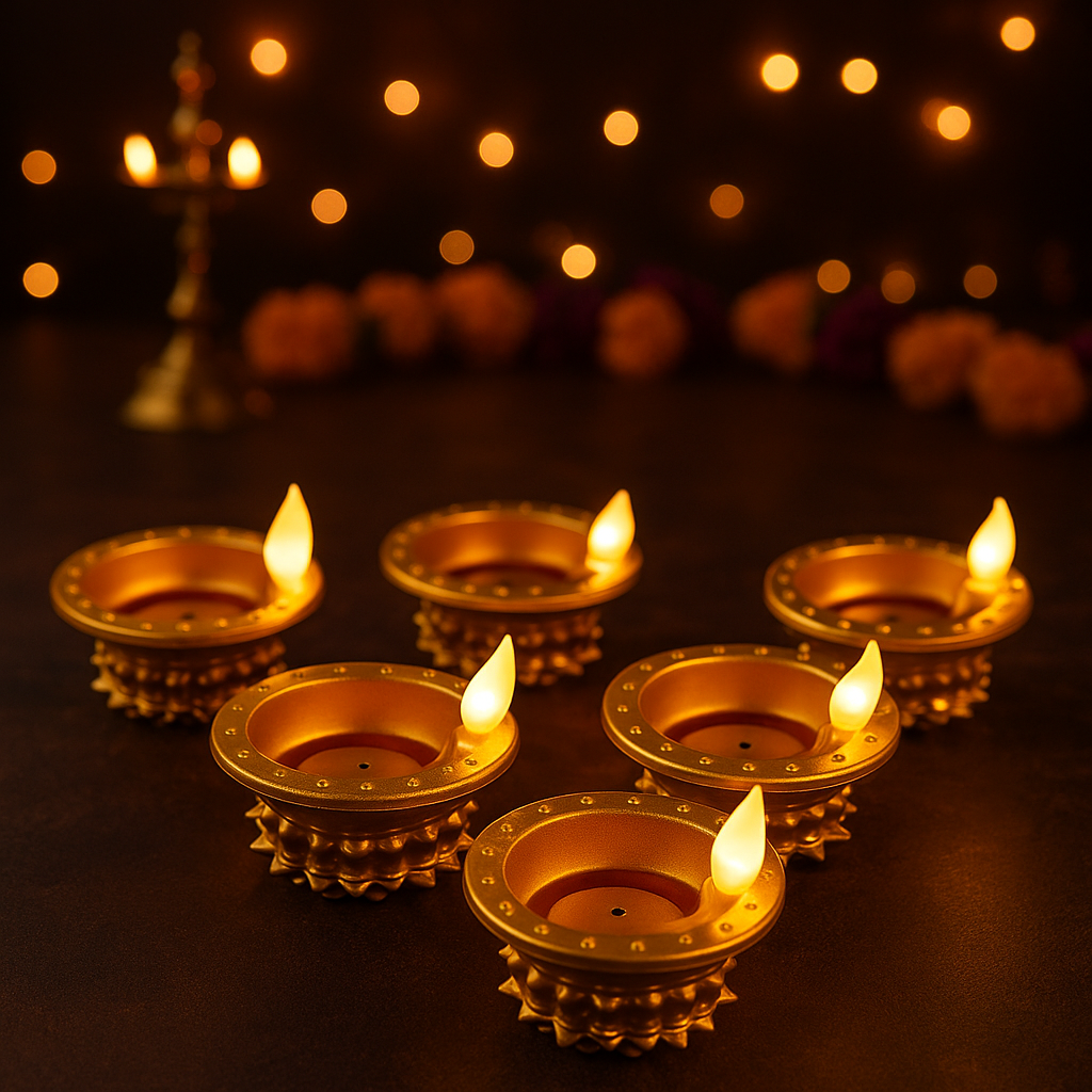 Water Pouring  Diya Led Light